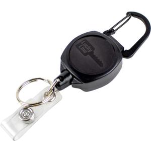 Lucky Line Key-Bak Sidekick Retractable Clip On Badge Holder (43461), Black