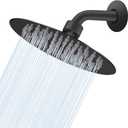 NearMoon Rain Shower Head, Ultra-Thin Design-Pressure Boosting, Awesome Some Experience, High Flow Stainless Steel Rainfall Head (6 Inch,Matte Black)