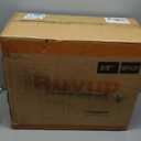 Ruvup Retractable Garden Hose Reel, 5/8in x 100ft Water Hose Reel with Metal Bracket, UV Resistant Automatic Hose Reel Wall Mount for Outside, Slow Retraction Any Length Lock 10 Spray Nozzle (Dark Gray)