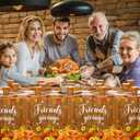 MEHOFOND 169PCS Friendsgiving Party Supplies,Thanksgiving Autumn Dinnerware Paper Plates, Napkins, Cups, Cutlery, Tablecloth Pumpkin Harvest for Fall Friends Party Decor, Serve 24 Guests