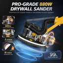 880W Drywall Sander, 5-Speed 1000-2100RPM, Foldable & Extendable Handle