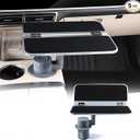 360° Rotating Folding Cup Holder Table, Steering Wheel Tray, Car & Laptop Desk Car Accessories for Women & Men, Fit Tesla Model Y/3/S/Explorer/Maverick, 