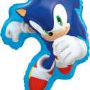 Sonic The Hedgehog Foil Balloons Set of 2 | Multicolor With Sticker | Birthday Party Decorations | Officially Licensed
