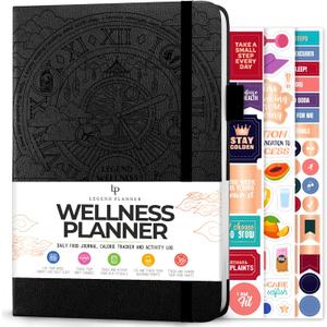 Legend Wellness Planner & Food Journal  Daily Diet & Health Journal with Weight Loss, Measurement & Exercise Trackers  Lifestyle & Nutrition Diary  Lasts 6 Months, A5 size  Black