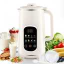 40oz Nut Milk Maker Machine, 8-in-1 LED Panel Touch Screen Soy Milk Maker for Homemade Almond, Soy & Oat, Plant-Based and Dairy Free Beverages with 12H Delay Start & Self-Cleaning (White)