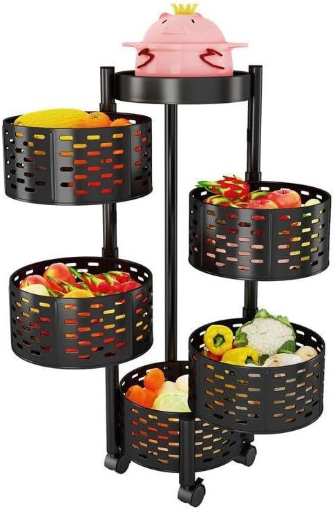 SKYMART 5 -Tier Kitchen Storage Rack  Heavy-Duty Carbon Steel Organizer Shelf | Freestanding Multipurpose Rack for Pantry, Countertop & Home Use | Space-Saving Design | Available in Black & White