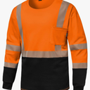 FR Shirt 6 oz Hi Vis Fire Resistant Flame Resistant Shirts for Men,Welding Shirt Cotton CAT2 Long-Sleeved Shirts, Small, Orange