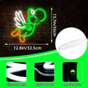 Anime Neon Sign for Wall Decor Dinosaurs LED Sign for Game Room Anime Neon Light for Game Room Boy Bedroom Living Room Bar Home Party Shop Decor Dimmable Birthday Gifts 13.7 * 12.7In (TWA032)