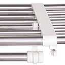 Hershii Closet Tension Shelf Expandable Telescopic Rod Heavy Duty Clothes Hanging Rail Adjustable DIY Storage Organizer Shoe Rack 7-Bar Extention for Garage Bathroom Kitchen Bedroom