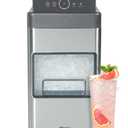 Orgo The Nugget Countertop Ice Maker, Makes 33 lbs. in 24 Hours, Nugget Shaped, Stainless Steel Ice Maker Ready in 10 Minutes, Self-Cleaning, Includes Scoop, RGN3505, Gray