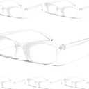 Gaoye Multi Pack Reading Glasses - Blue Light Blocking Lenses, TR90 Frames, UV400 - Eyeglasses with Clear Vision (A6 Transparent)