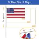 White Flag Pole for House with Holder Bracket,5-6ft Tangle Free Flag Poles for Outside House,Heavy Duty House Flag Pole Kit for 3x5 American Flags, Metal Flagpoles Residential for Outdoor Porch Garage