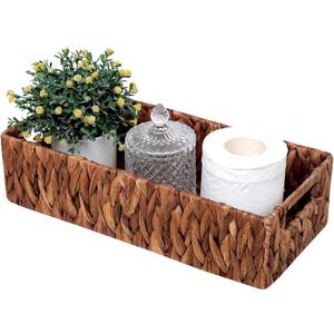 Wicker Storage Basket Bathroom Toilet Tank Toilet Paper Baskets,Toilet Paper Holders for Storage with Built-in Handles,Storage Baskets for Organizing Pantry Bathroom