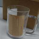 Glass Coffee Mugs, 20 oz Ice coffee cups, Large Clear Tea Cups Set of 2, Glass Mugs with Handles, Glass Cups for Latte, Cappuccino, and Tea
