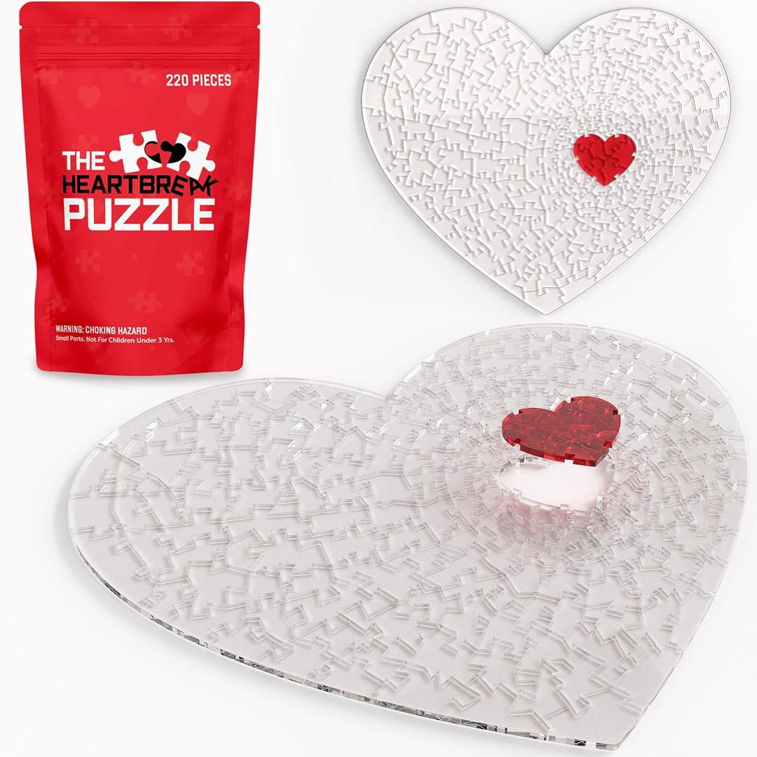 Crystal Clear Acrylic 220 Piece Laser Cut Adults Puzzle - Perfect DIY Gift