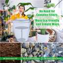 Adjustable Plant Risers for Inside Pots, 17-31" Rise Planter Insert Filler for Large Pots, Plant Lift Inserts Pot Risers for Indoor Outdoor Tall Taper Planter Container (6" 8" 10" Base Top, Set of 2)