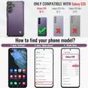 Vinich for Samsung Galaxy S26 Wallet Case with Card Holder, RFID Blocking Credit Slots Kickstand Shockproof Phone Cover for Women Men, Purple