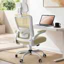 Ergonomic Office Chair for Long Hours, Adjustable Padded Lumbar Support for Lower Back Relief, 330 lb Capacity, Comfortable Computer Desk Chair for Home Office, Work & Study, Medium