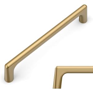 Amerdeco 10 Pack Champagne Bronze Cabinet Pulls 5 Inch(128MM) Hole Centers Kitchen Cabinet Handles Hardware Kitchen Handles for Cabinets Cupboard Handles Drawer Pulls ZH0041