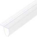 uxcell Shower Door Side Seal, F-Type Shower Door Sweep for 1/4" Glass 86.5" Long Silicone Frameless Glass Door Seal Strip, Stop Shower Leaks, Clear