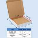 Wowxyz 14x14x2 Inches Shipping Boxes 25 Pack Corrugated Cardboard White Box
