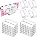 BOYIVI 10 Pieces Acrylic Place Card Holders Clear Place Acrylic Stands Name Card Wedding Sign Display for Table Numbers Wedding Photos Office Menu Meeting(Middle)