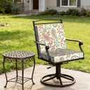 DYTXIII Outdoor Midback Chair Cushions Set of 2-20"x17" Water Repellent & Fade-Resistant Patio Seat Cushions with High-Resiliency Foam, Non-Slip Ties for Dining, Balcony Furniture-Paisley Vintage