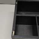 Snack Organizer for Countertop, Wood Pantry Storage Bins with Handles, Snack Bar Organizer for Kitchen, Office, 4 Compartment Food Container Snack Box with Drawer, Pantry Organizer for Chips, Candy