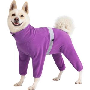 Zumi Polyester Medium Large Winter Coat & Jumpsuit for Dogs, Warm Polar Fleece for Cold Weather (Purple,XL)