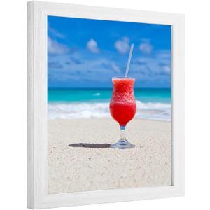 18x27 Frame Rustic White, Distressed 27x18 Picture Frame, Art Pic Hanging Poster Frame, 18 by 27 Gallery Family Concert Portrait Wall Photo Frame Anniversary/Birthday/Wedding/Thank you/Christmas Gift