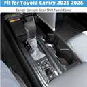 Center Console Gear Shift Panel Cover for Toyota Camry 2025 2026 LE XLE SE XSE Interior Decorations Carbon Fiber Style Accessories