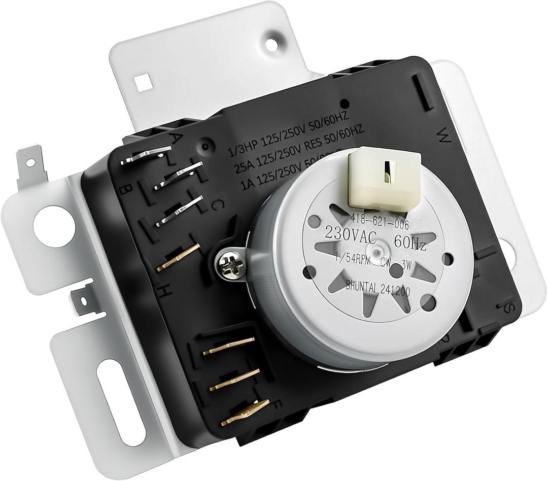 W10745655 Dryer Timer Compatible with Whirlpool, Compatible with Amana, NED4655EW1, Compatible with Admiral, 230V, Replace 418-095-20-B5,AP6003908, W10857612VP,W10857612,PS11731366,