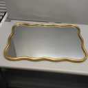 Arched Gold Bathroom Mirror, 27.5x20 Inches