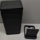 TIPGO Bathroom Trash Can with Lid, 10 Liter/ 2.6 Gallon Slim Garbage Can, Small Trash Bin Waste Basket with PopUp Lid for Kitchen, Bedroom, Living Room, Office (2 Pack, Black)