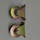 Lyplus Load Capacity 1102lbs 3-Inch U-Groove Caster Wheels with Bracket - Perfect for Inverted Gates, Heavy-Duty Machines, and Wire Rope Rails (2 Pack)