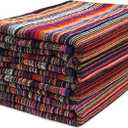 BolBom*S Bath Towel Set 4 Pack,30 x 60 Inches Large 100% Cotton Stripe Bath Towel Soft,Absorbent and Quick Dry Towels for Bathroom, Pool, Beach, Swim and Yoga, Bathroom Towels for Daily Use (Copper)