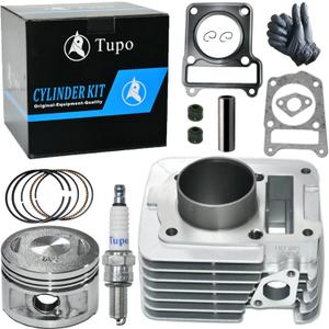 Tupo 123cc 54MM Cylinder Piston Ring Gasket Top End Rebuild Kit Compatible with Yamaha TTR125 TTR125E TTR 125 2000-2005 5HP-11310-10-00 5HP-11631-00-A0