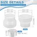 PATIKIL 2 Pcs Duct Reducter, 5" to 3" PVC Air Ducting Adapter Ducting Reducer Increaser Cone for Bathroom Kitchen Inline Ventilation Systems, White