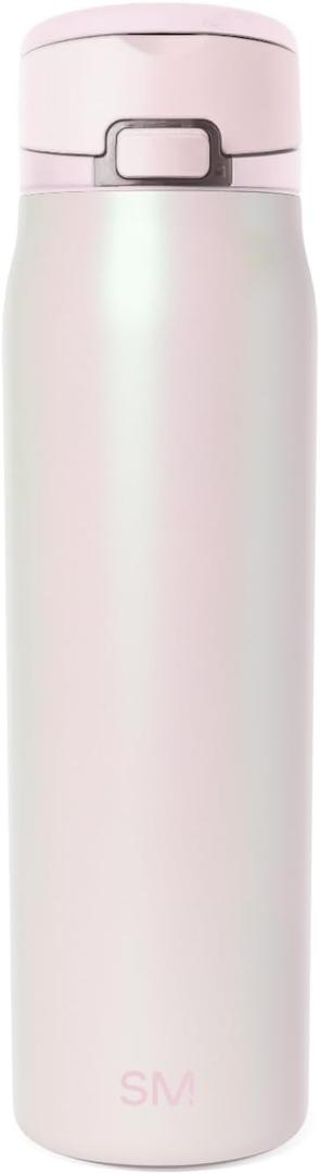 Simple Modern Mesa Loop Water Bottle with Covered Straw and Handle | 30oz Cup Holder Friendly Insulated Stainless Steel Bottles for Travel, Sports and School | Coconut Pearl