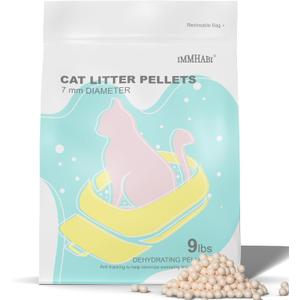 Generic Cat Litter Pellets Refills - 9 lbs, Exclusively for Dual-Layer Litter Box Systems, Dehydrating, Long-Lasting Odor Control
