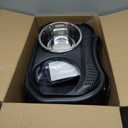 Neater Feeder Deluxe Mess-Proof Elevated Dog Bowls for Large Dogs (40+ lbs), 2 Height Adjustable (14.5 & 17.5) No-Spill Raised Dog Bowl Stand, Stainless Steel Food Bowl Set, Made in USA, Black