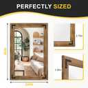 Wood Bathroom Mirror, 24"x36" Farmhouse Mirror for Wall
Rectangular Wood Frame, Shatterproof, Rustic Vanity Mirrors for Entryway, Living Room, Bedroom Decor, Horizontal or Vertical