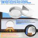 Portable AC Window Vent Kit with 5.9" Exhaust Hose, Adjustable PVC Window Seal Panel for Sliding Windows, Portable Air Conditioner Window Kit with 4 Plates