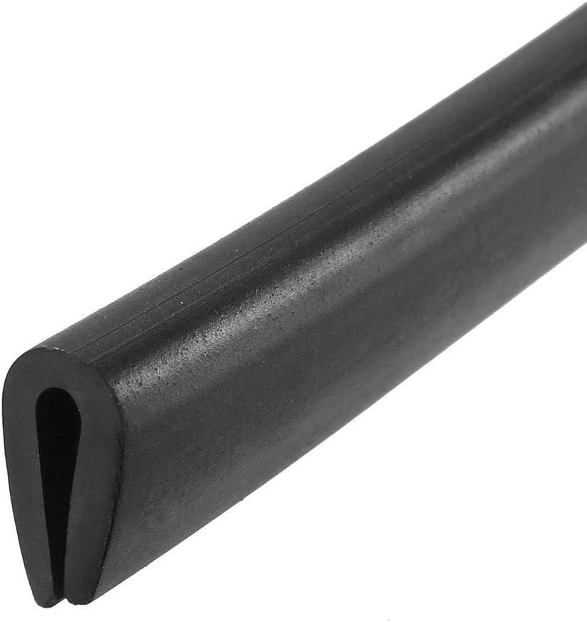 Uxcell Edge Trim U Seal Black Rubber Plastic U Channel Edge Protector Fits 1/16" - 3/32" Edge 20 Feet Length