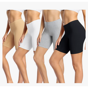 wirarpa Women's Cotton Boy Shorts Underwear Anti Chafing Soft Biker Short Plus Boy Shorts Panties, 4 Pack