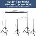 Kate Backdrop Stand Kit for Photography, 10x8.5ft(WxH) Adjustable Heavy Duty Photo Background Stand with 8 Clamps and 2 Sandbags, Back Drop Support System Stand for Backdrop Parties
