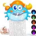 Bath Toys,Crab Baby Bath Toys Light Up Bath Bubble Machine with Colourful RGB Light Great Birthday Gift for Boys and Girls Toddler Toy for Kids Ages 1-3 4-8