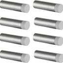 JQK Door Stopper, 2-7/8 Inch 304 Stainless Steel Sound Dampening Door Stop Bumper Wall Protetor 8 Pack, Brushed Steel, DSB2-BN-P8