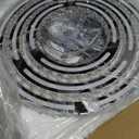 D32''+D20'' Modern 2 Ring Crystal Chandeliers for Living Room Crystal Pendant Light Crystal Chandeliers Foyer Entrance Chandeliers LED Dimmable 3000-6000K Fixtures (Silver)
