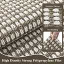 Ileading Hallway Runner Rug 2'x10' Heavy-Duty Durable Entryway Floor Mat with Non Slip Rubber Backing for Busy Traffic Extended Indoor Doormat Machine Washable Brown Kitchen Throw Rug for Corridor
